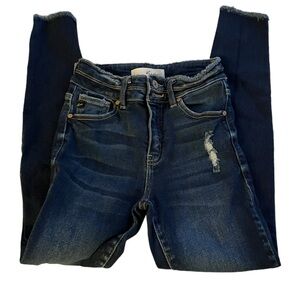Kancan Dark‎ Blue Wash Ripped Skinny Jeans 1/24